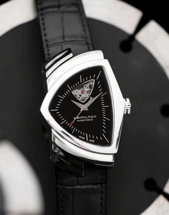 Оригинальные часы Hamilton Hamilton Ventura Open Heart Auto H24515732 механические калибр механизма h-10 общий вид